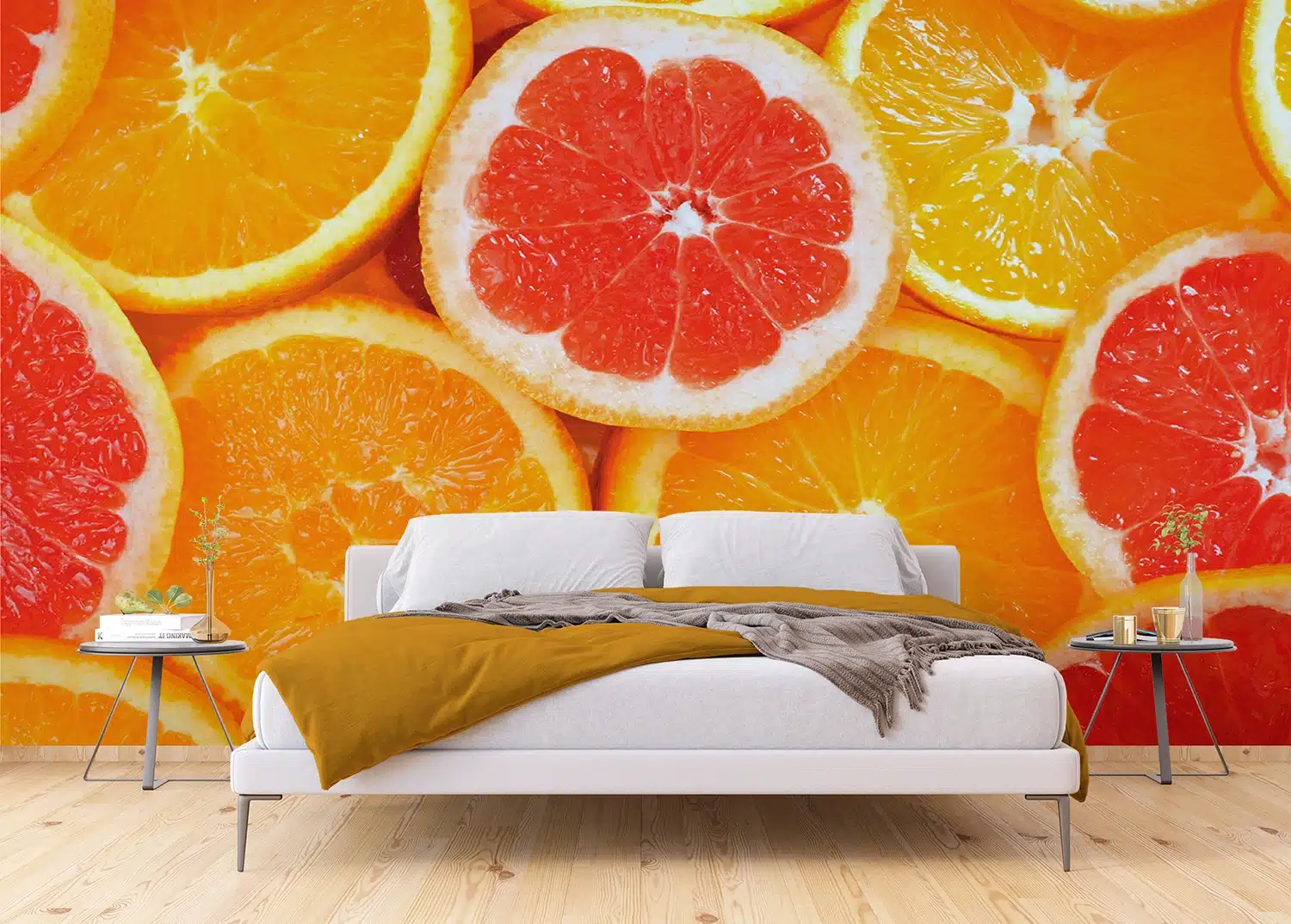 Custom Size Wall Mural Oranges | Premium Non-Woven Wallpaper | FTNXXL0413 6