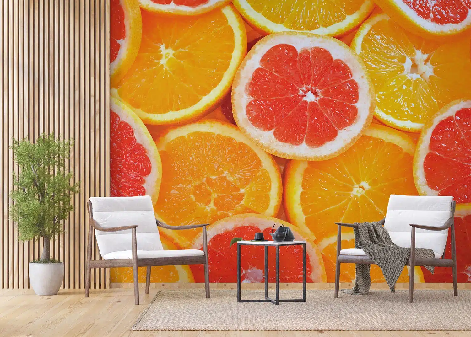 Custom Size Wall Mural Oranges | Premium Non-Woven Wallpaper | FTNXXL0413 4