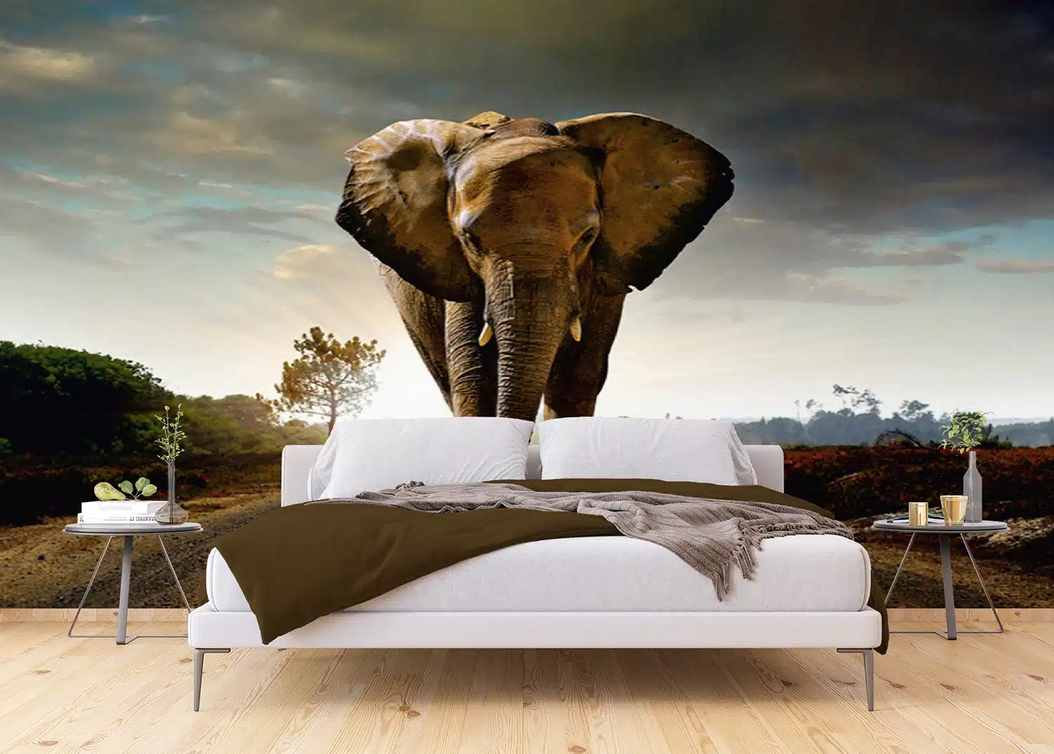 Custom Size Wall Mural Elephant | Premium Non-Woven Wallpaper | FTNXXL0438 6