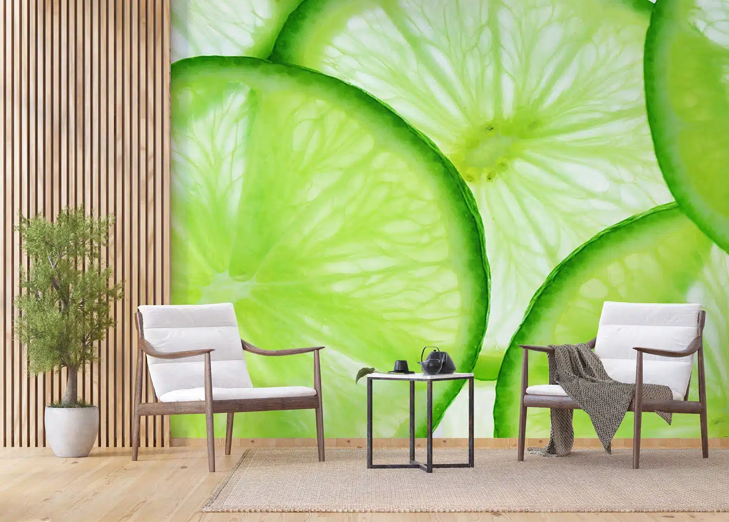 Custom Size Wall Mural Lime | Premium Non-Woven Wallpaper | FTNXXL0440 4