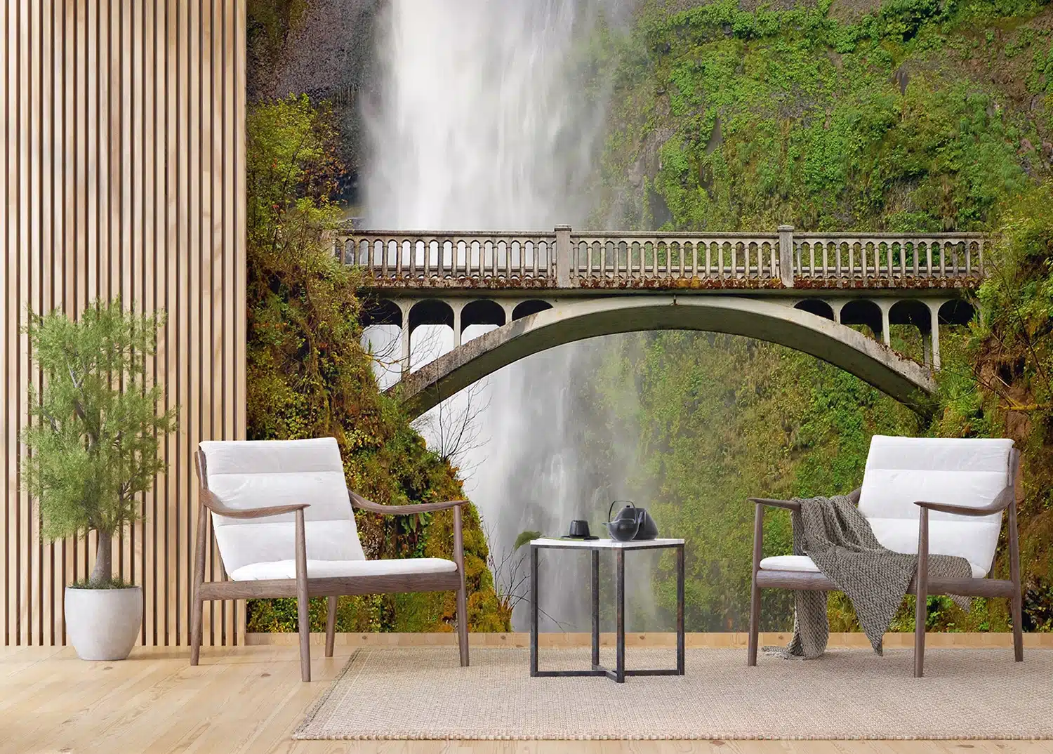 Custom Size Wall Mural Waterfall | Premium Non-Woven Wallpaper | FTNXXL0476 6