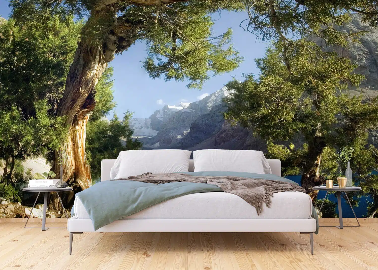 Custom Size Wall Mural Lake View | Premium Non-Woven Wallpaper | FTNXXL1113 5