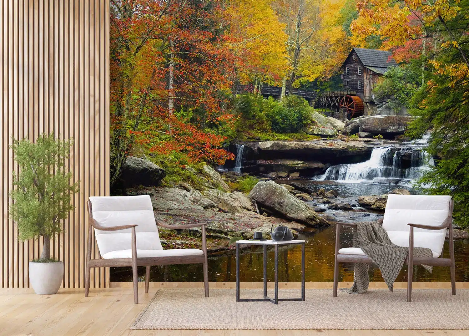 Custom Size Wall Mural Autumn Mill | Premium Non-Woven Wallpaper | FTNXXL1116 5