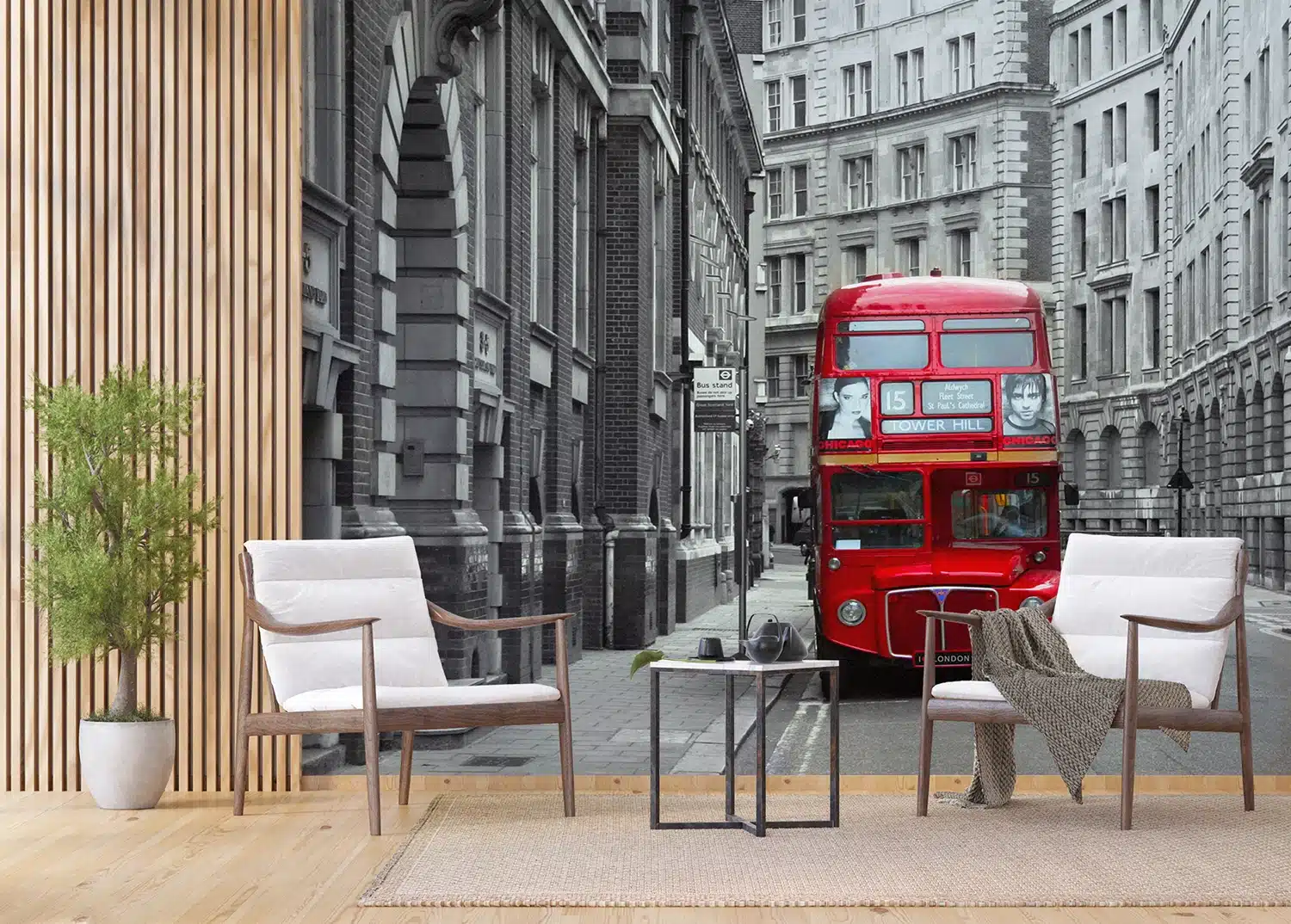 Custom Size Wall Mural Double Decker | Premium Non-Woven Wallpaper | FTNXXL1132 4