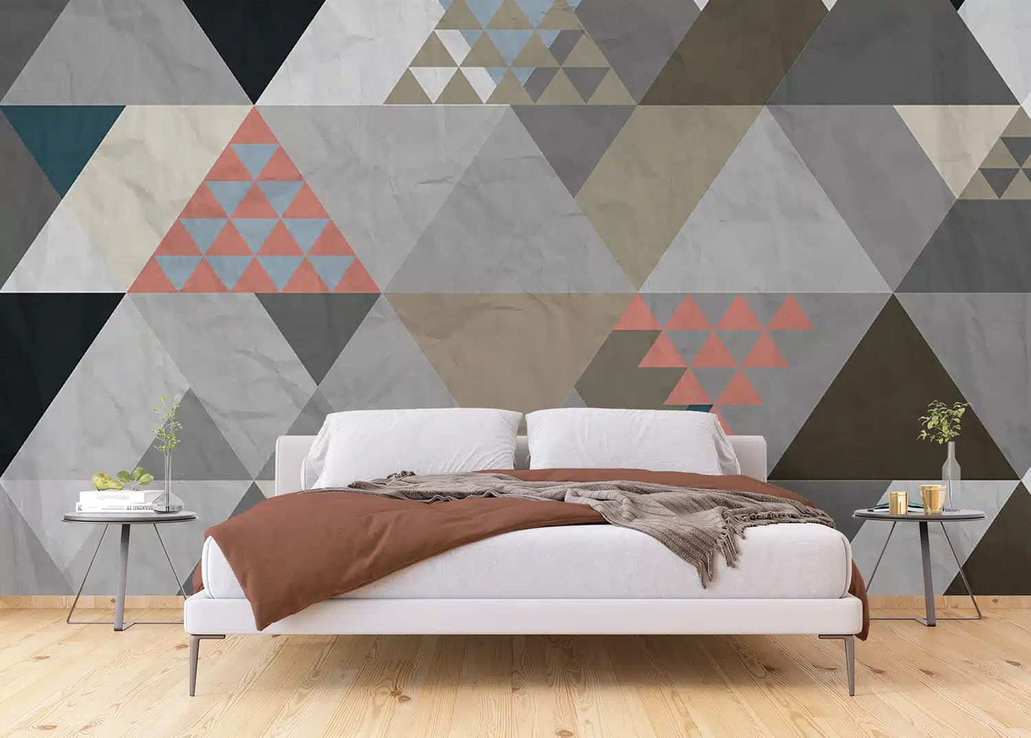 Custom Size Wall Mural Triangles | Premium Non-Woven Wallpaper | FTNXXL1224 6