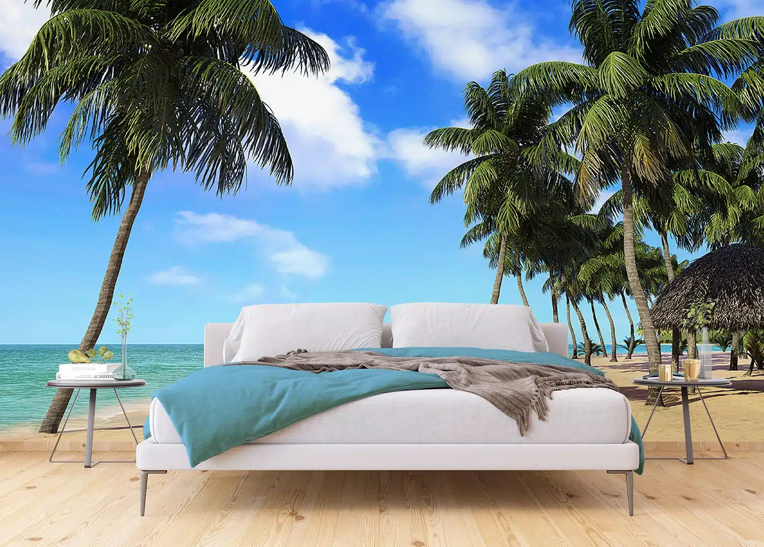 Custom Size Wall Mural Palm Beach | Premium Non-Woven Wallpaper | FTNXXL1234 6