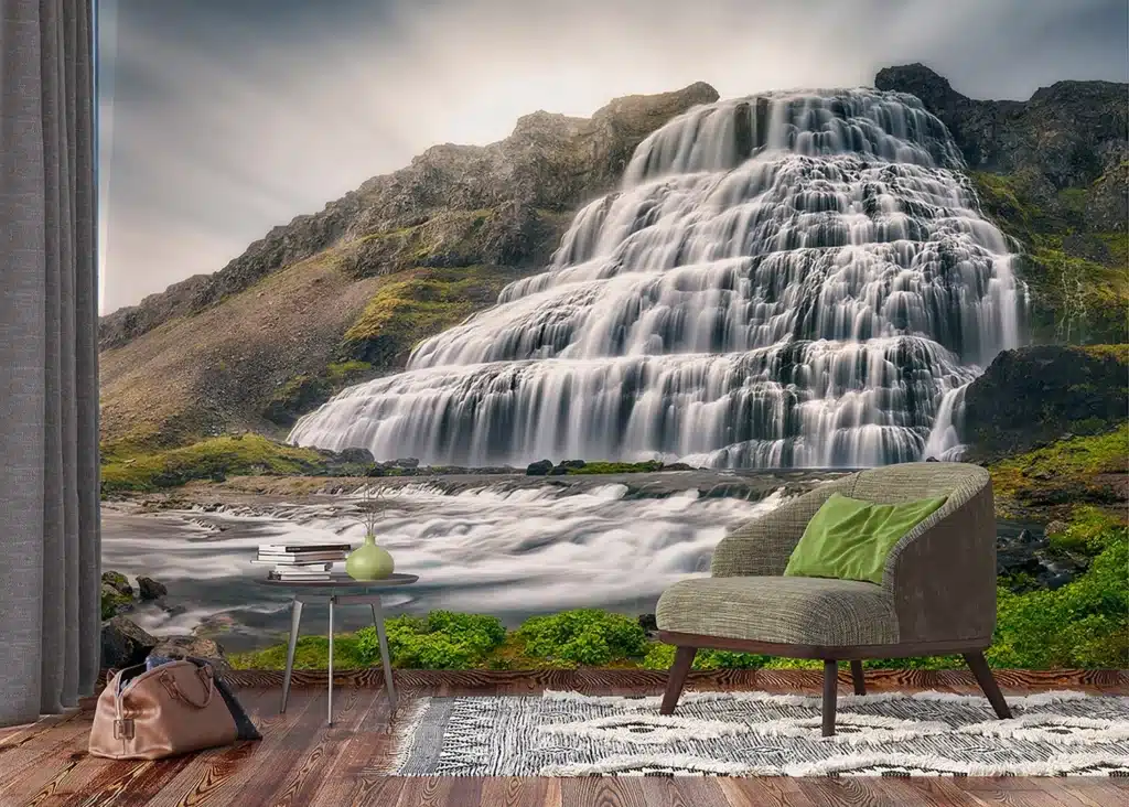 Custom Size Wall Mural Waterfall | Premium Non-Woven Wallpaper | FTNXXL3001