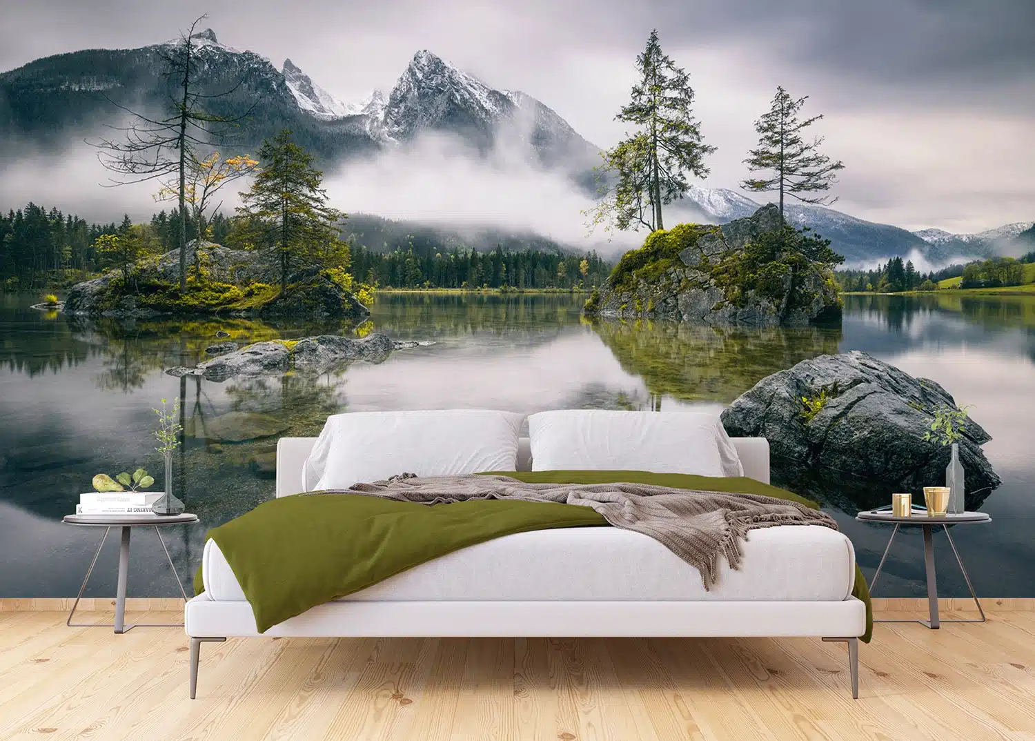 Custom Size Wall Mural Forest Lake | Premium Non-Woven Wallpaper | FTNXXL3013 2