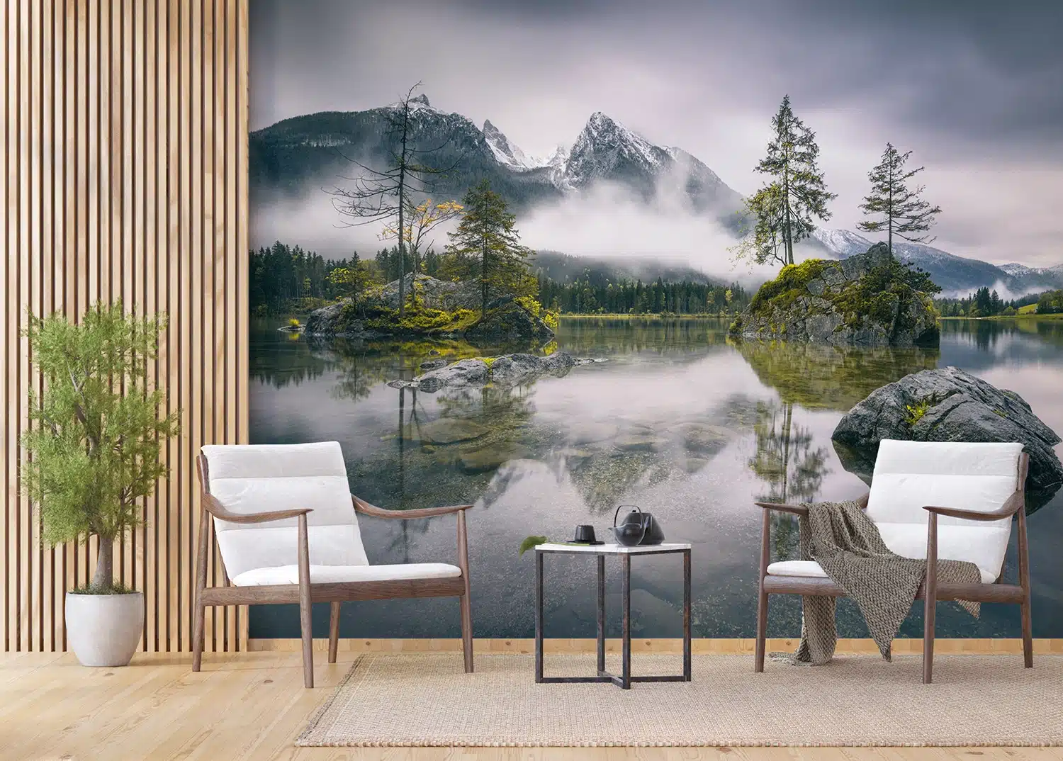 Custom Size Wall Mural Forest Lake | Premium Non-Woven Wallpaper | FTNXXL3013 3