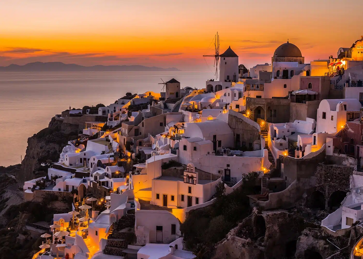 Custom Size Wall Mural Santorini | Premium Non-Woven Wallpaper | FTNXXL3018