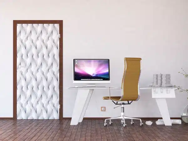 Vliesová fototapeta na zed' 3D Bílá Pletená Lana | 202 x 90 cm | FTNV 2938