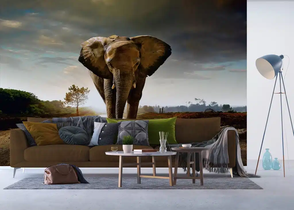 Custom Size Wall Mural Elephant | Premium Non-Woven Wallpaper | FTNXXL0438 4