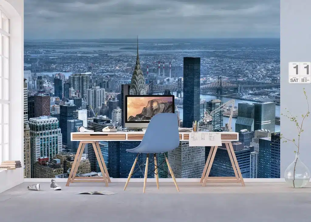 Custom Size Wall Mural City Skyline | Premium Non-Woven Wallpaper | FTNXXL1112 4