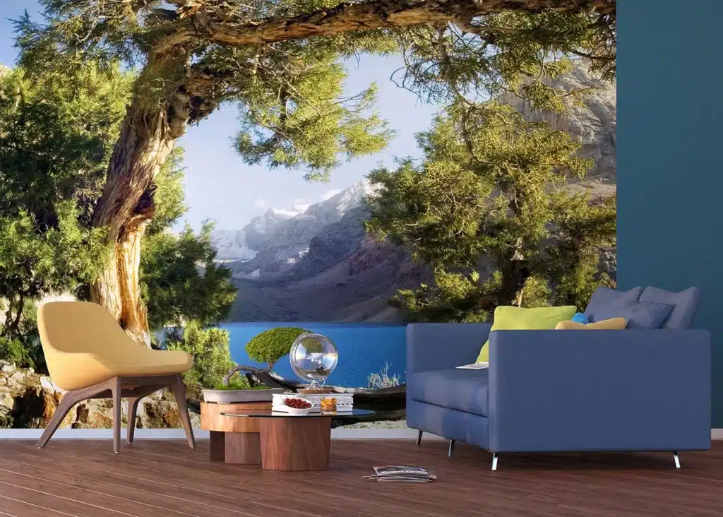 Custom Size Wall Mural Lake View | Premium Non-Woven Wallpaper | FTNXXL1113