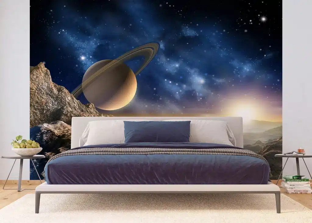 Custom Size Wall Mural Saturn | Premium Non-Woven Wallpaper | FTNXXL1126 2
