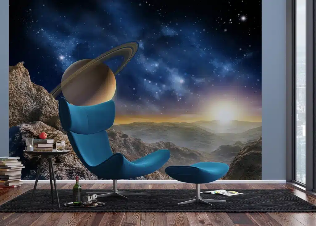 Custom Size Wall Mural Saturn | Premium Non-Woven Wallpaper | FTNXXL1126 3
