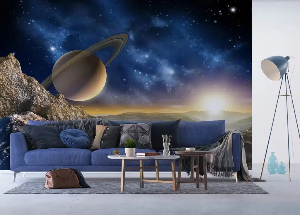 Custom Size Wall Mural Saturn | Premium Non-Woven Wallpaper | FTNXXL1126 4