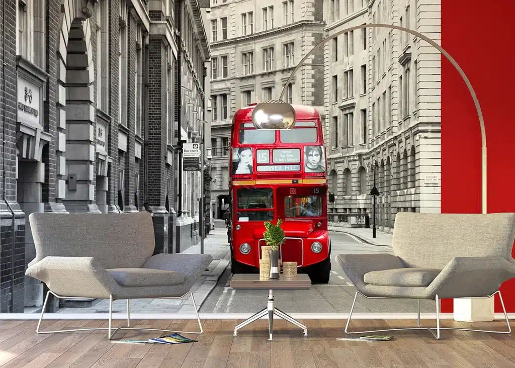 Custom Size Wall Mural Double Decker | Premium Non-Woven Wallpaper | FTNXXL1132 2