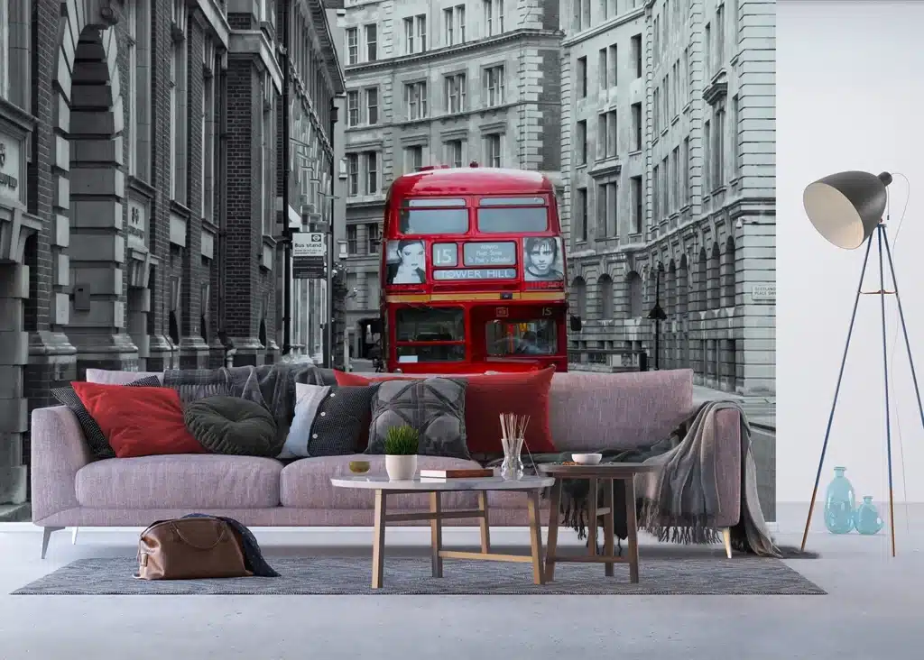 Custom Size Wall Mural Double Decker | Premium Non-Woven Wallpaper | FTNXXL1132 3
