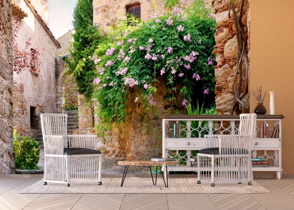 Custom Size Wall Mural Patio | Premium Non-Woven Wallpaper | FTNXXL1145