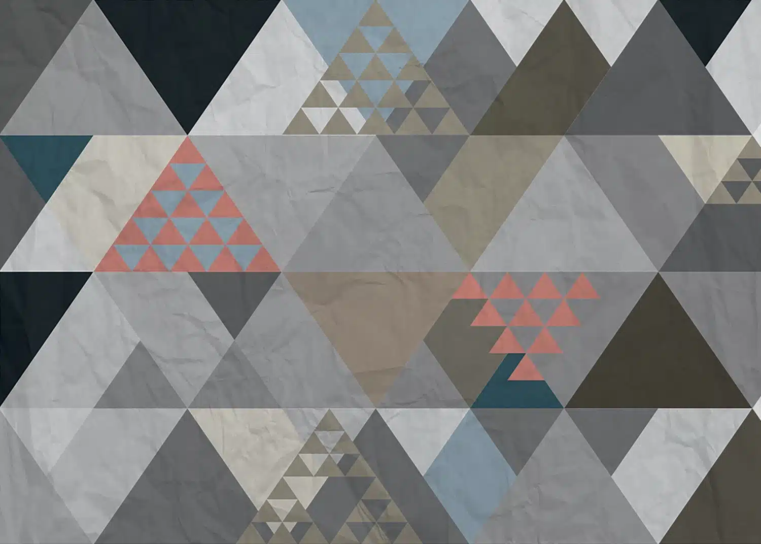 Custom Size Wall Mural Triangles | Premium Non-Woven Wallpaper | FTNXXL1224