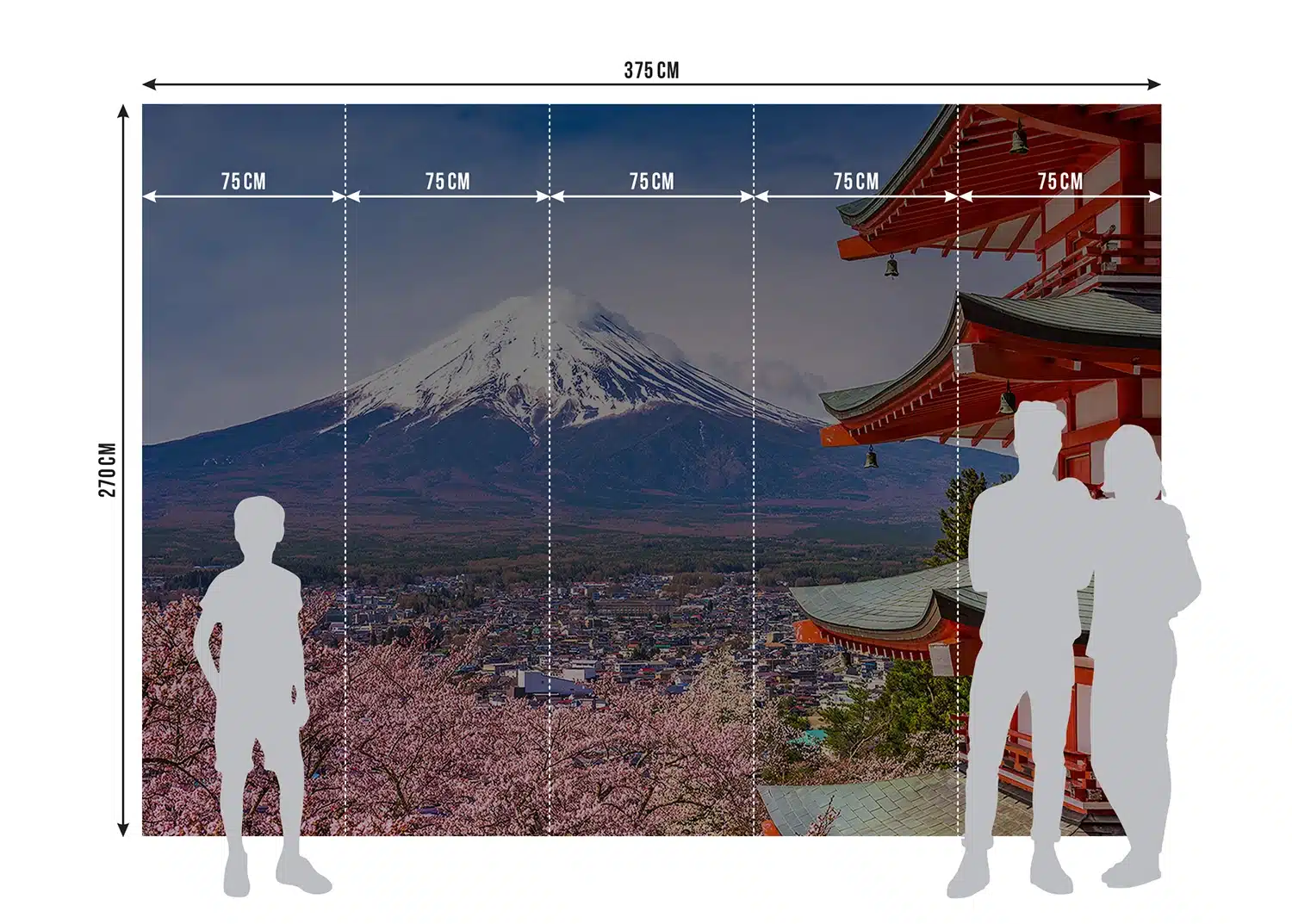Custom Size Wall Mural Mount Fuji | Premium Non-Woven Wallpaper | FTNXXL1238 7