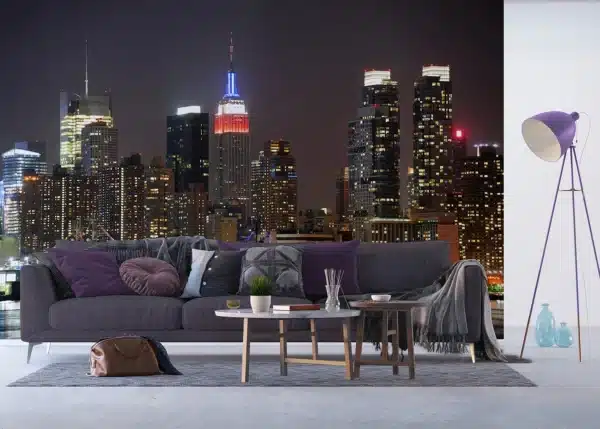 Vliesová fototapeta na zed' Manhattan v Noci | 375 x 270 cm | FTNXXL 2411