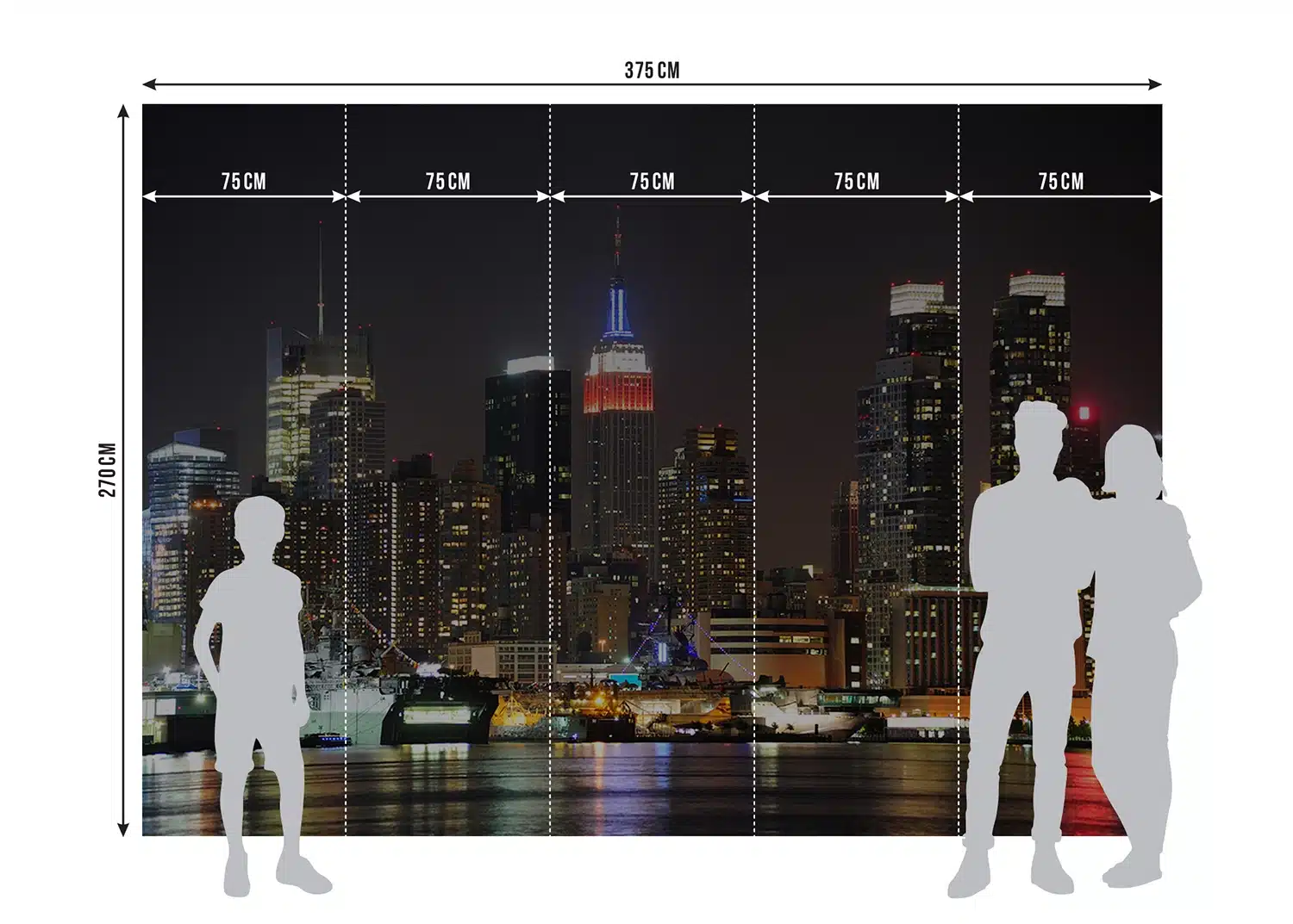 Custom Size Wall Mural Night | Premium Non-Woven Wallpaper | FTNXXL2411 7