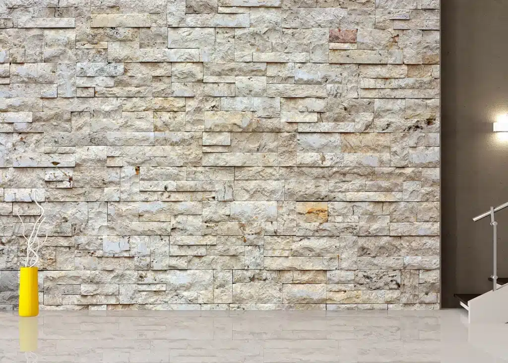 Custom Size Wall Mural Beige Bricks | Premium Non-Woven Wallpaper | FTNXXL2412 2