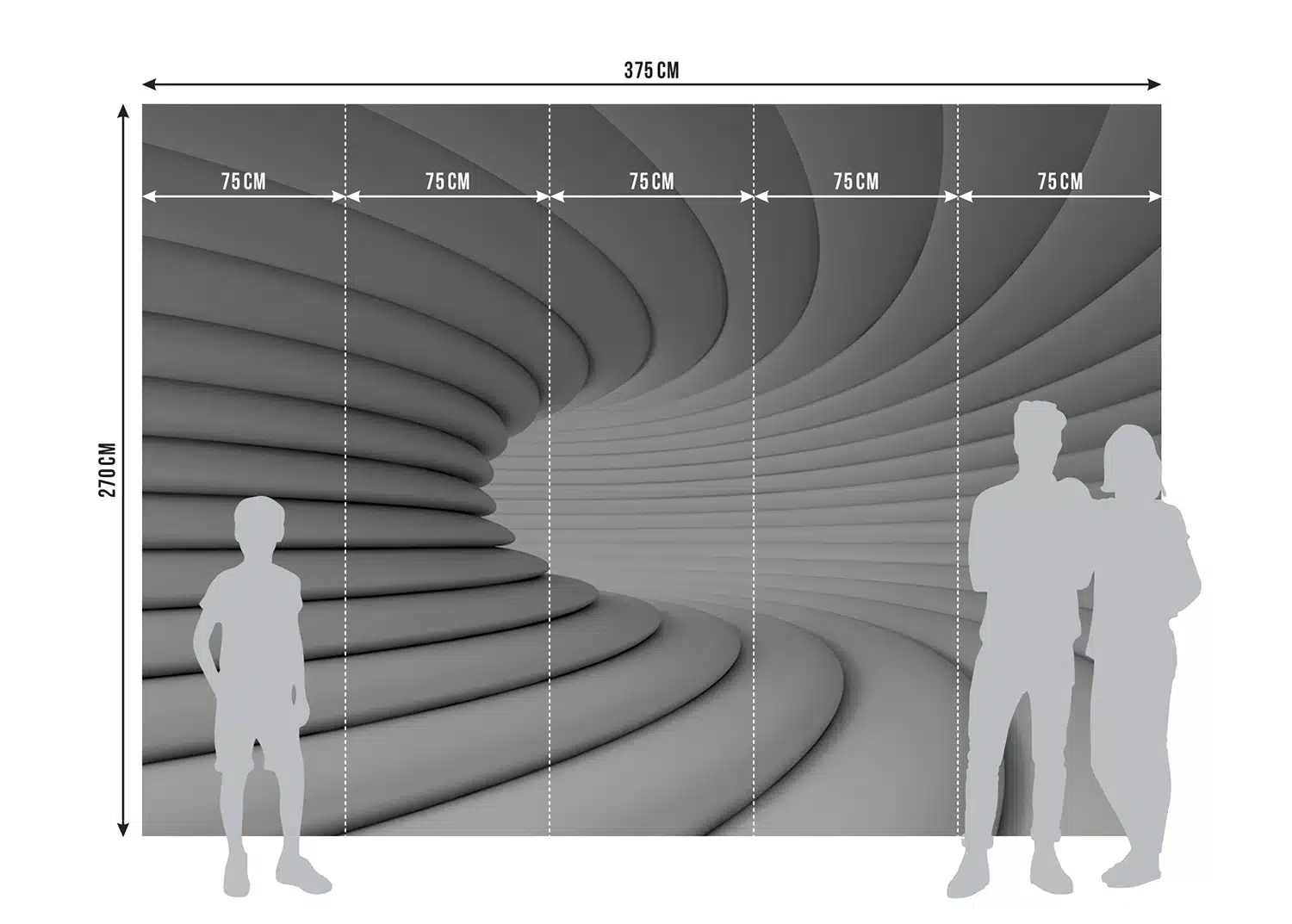 Custom Size Wall Mural Futuristic Abstraction | Premium Non-Woven Wallpaper | FTNXXL2417 8
