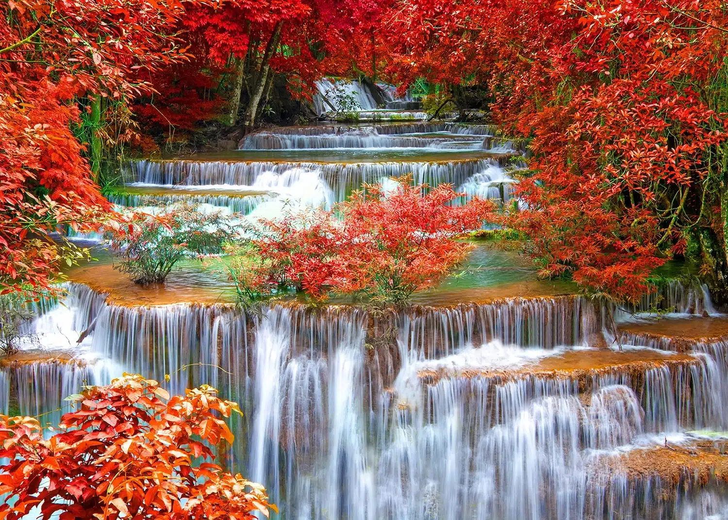 Custom Size Wall Mural Waterfall | Premium Non-Woven Wallpaper | FTNXXL2437