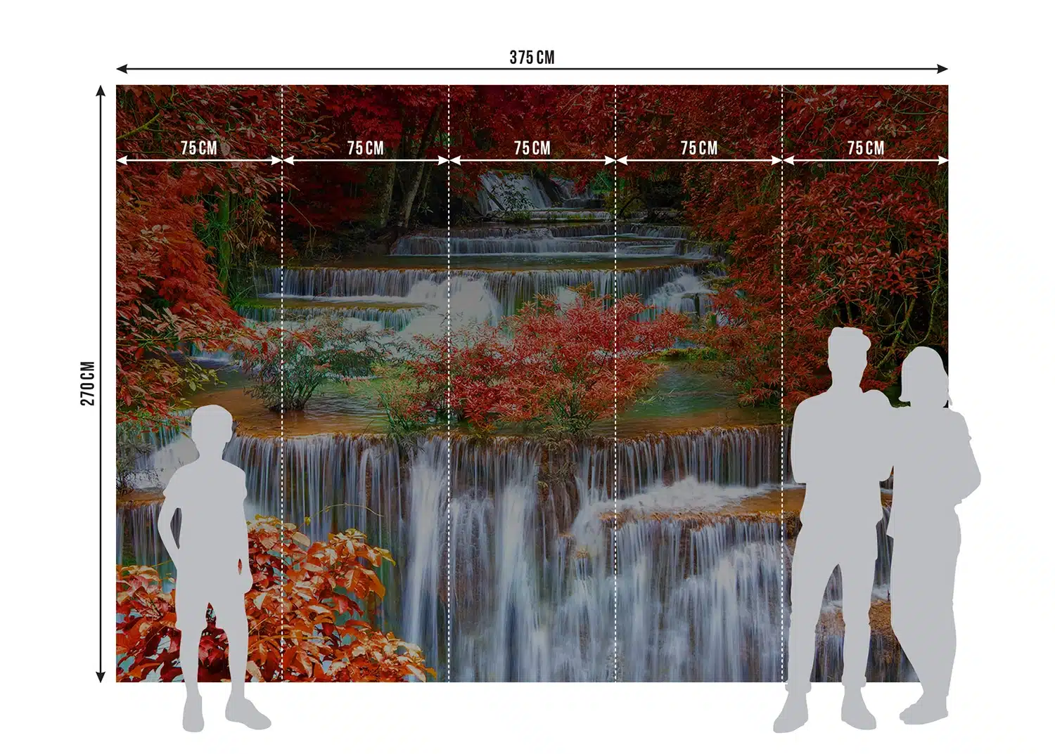 Custom Size Wall Mural Waterfall | Premium Non-Woven Wallpaper | FTNXXL2437 5