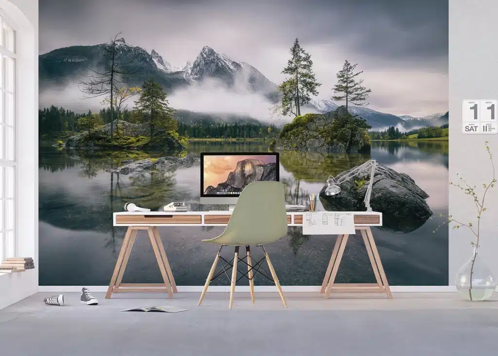 Custom Size Wall Mural Forest Lake | Premium Non-Woven Wallpaper | FTNXXL3013 4