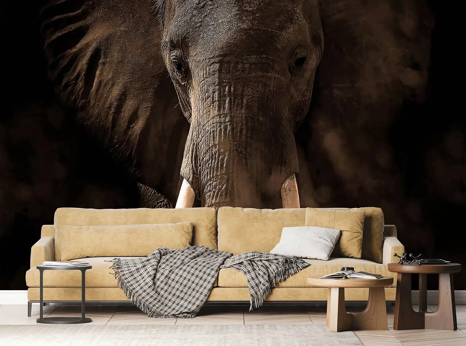 Custom Size Wall Mural Elephant | Premium Non-Woven Wallpaper | FTNXXL3016 2