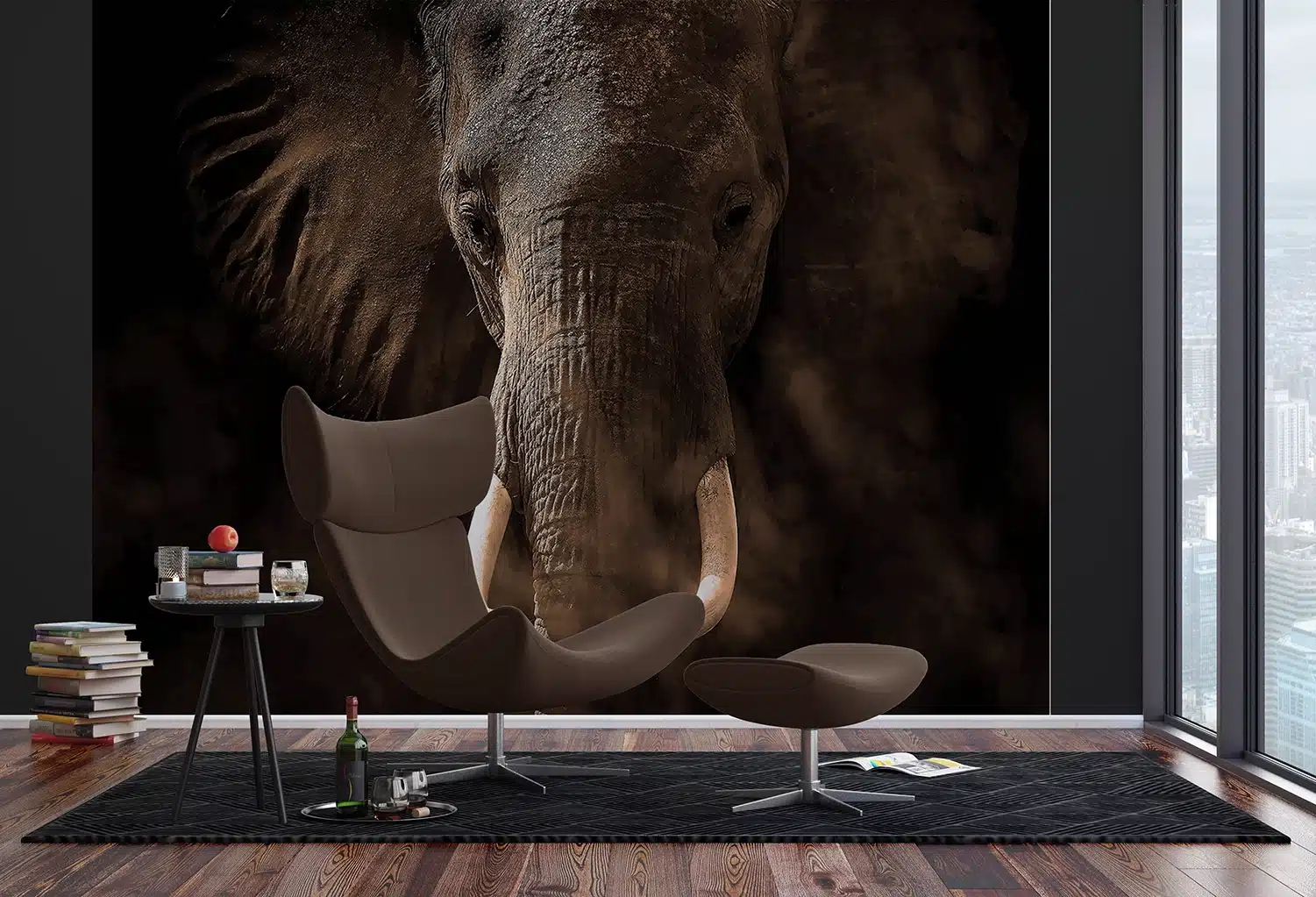 Custom Size Wall Mural Elephant | Premium Non-Woven Wallpaper | FTNXXL3016 4