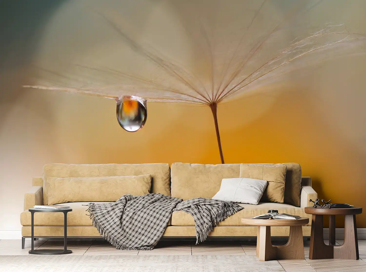 Custom Size Wall Mural Morning Drop | Premium Non-Woven Wallpaper | FTNXXL3020 4