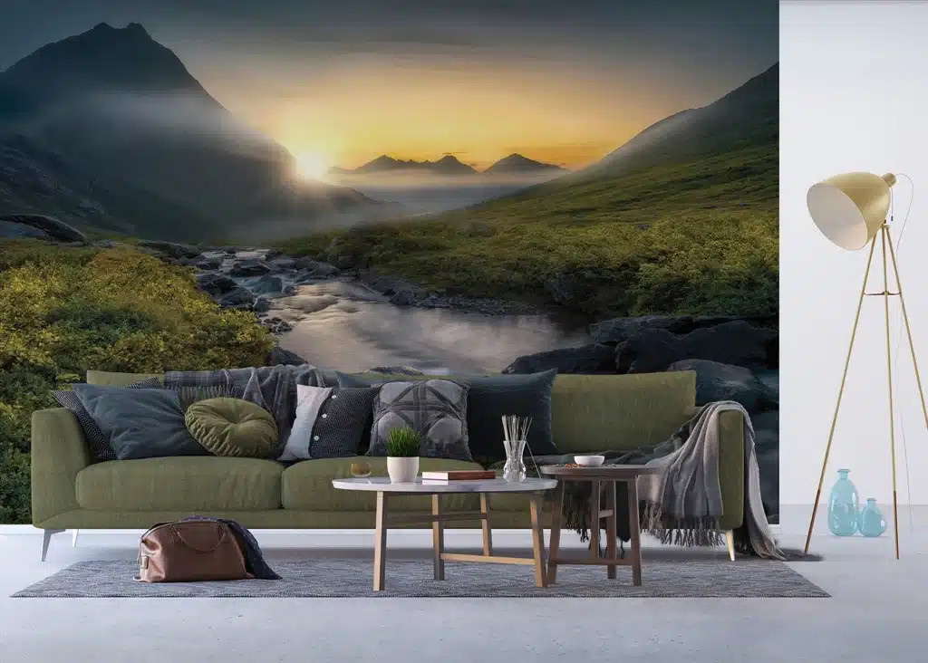 Custom Size Wall Mural Mountain River | Premium Non-Woven Wallpaper | FTNXXL3029 7