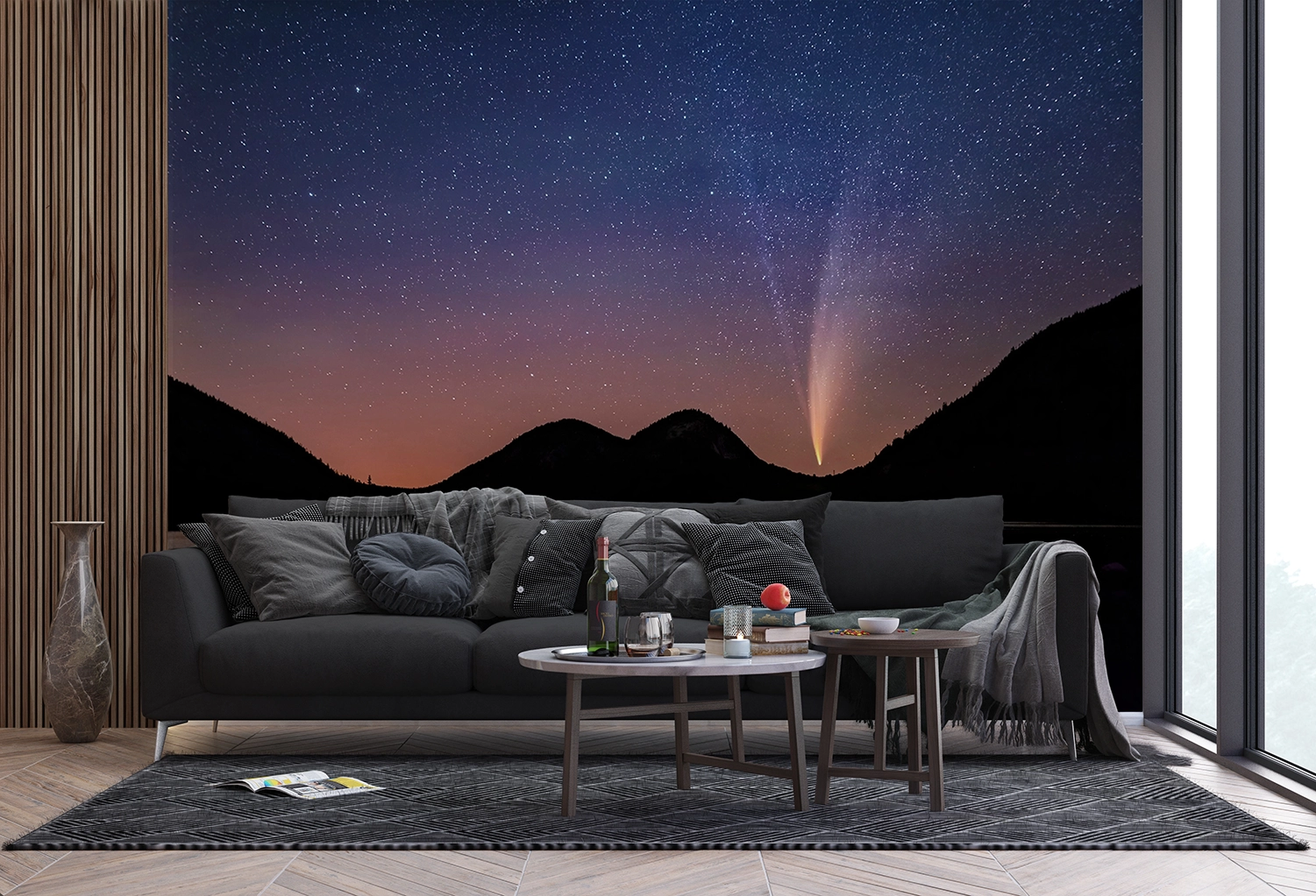 Custom Size Wall Mural Starry Sky | Premium Non-Woven Wallpaper | FTNXXL3030