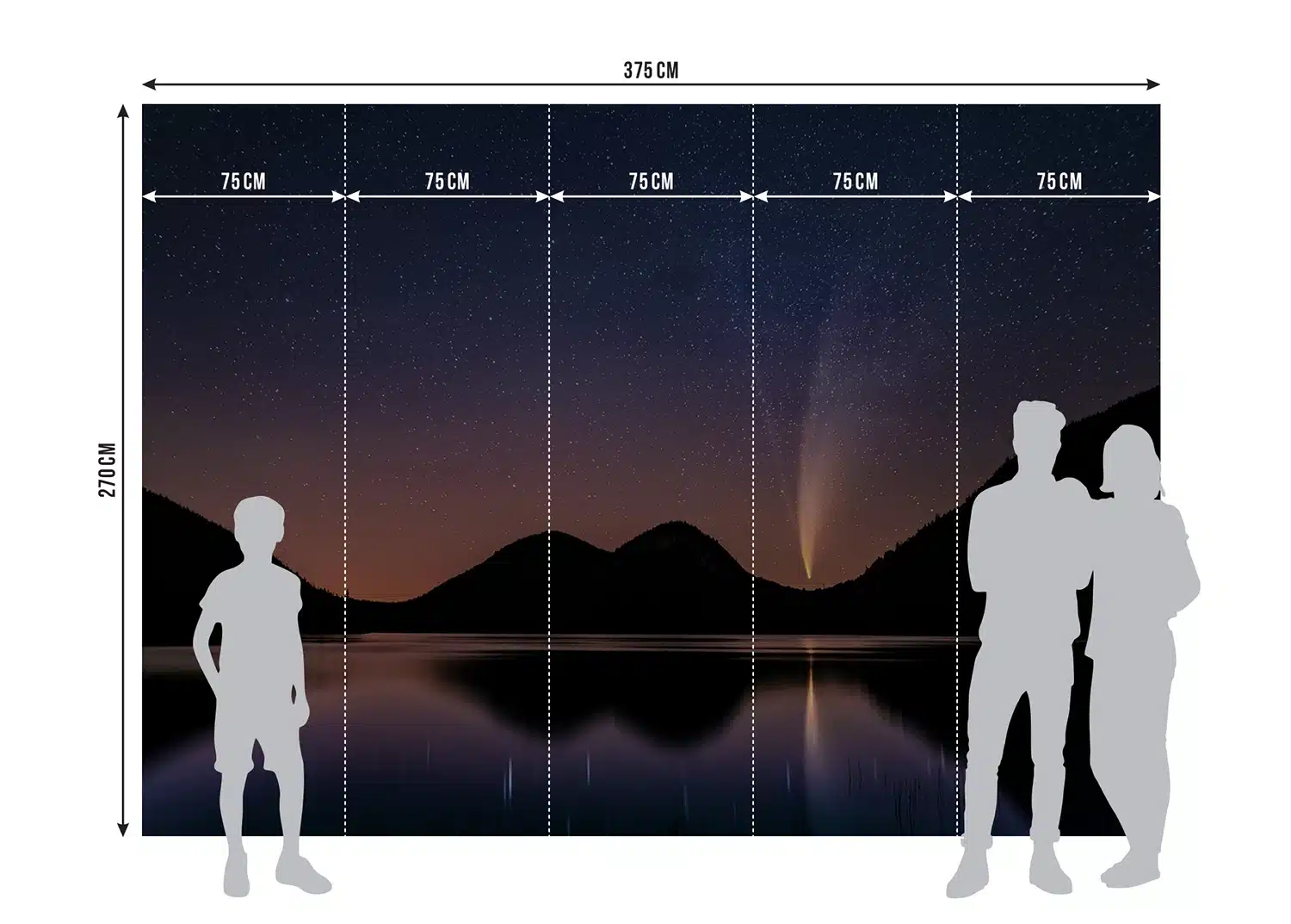 Custom Size Wall Mural Starry Sky | Premium Non-Woven Wallpaper | FTNXXL3030 8