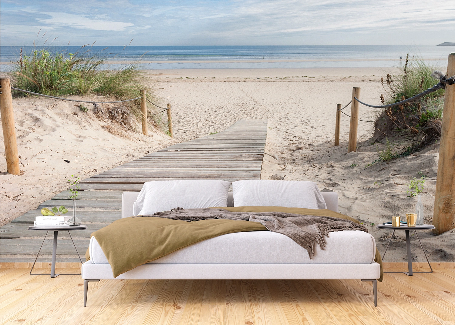 Custom Size Wall Mural Beach Path | Premium Non-Woven Wallpaper | FT5P3059 3