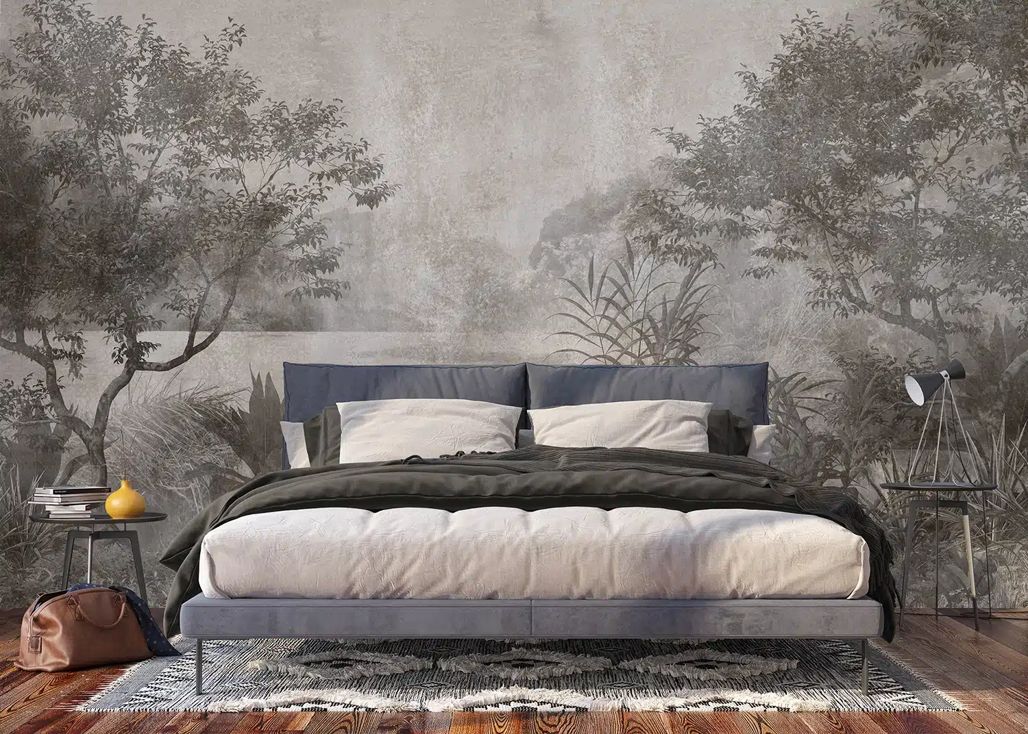 Custom Size Wall Mural Tropical Lake | Premium Non-Woven Wallpaper | FT5P3067 5