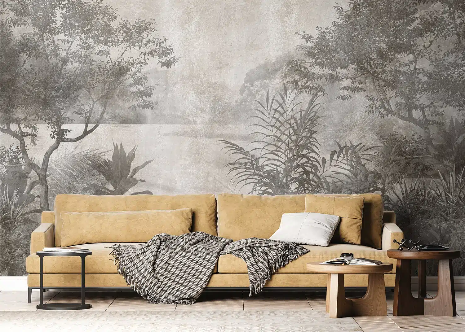 Custom Size Wall Mural Tropical Lake | Premium Non-Woven Wallpaper | FT5P3067 3