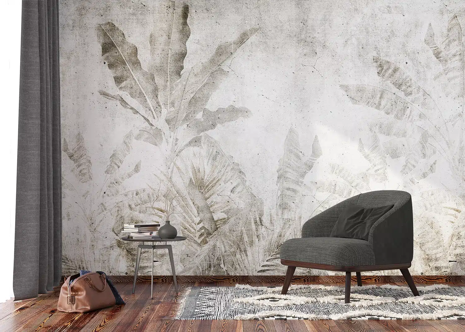 Custom Size Wall Mural Leaves Prints | Premium Non-Woven Wallpaper | FT5P3071 3