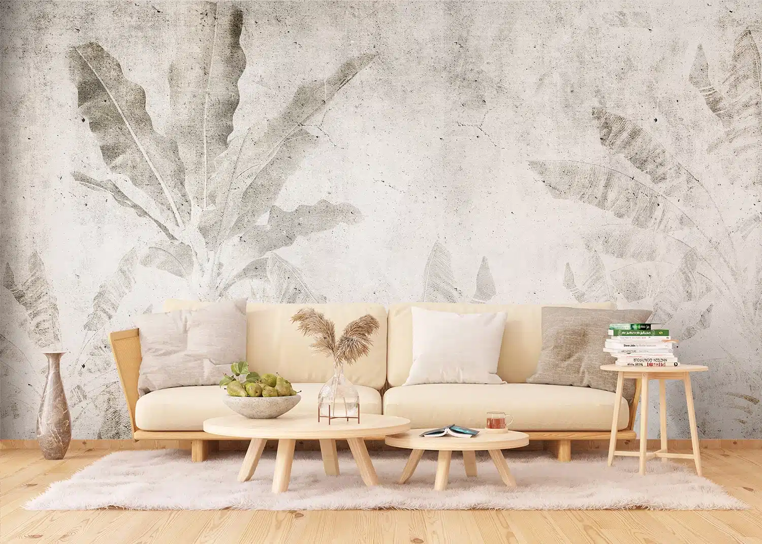 Custom Size Wall Mural Leaves Prints | Premium Non-Woven Wallpaper | FT5P3071 4