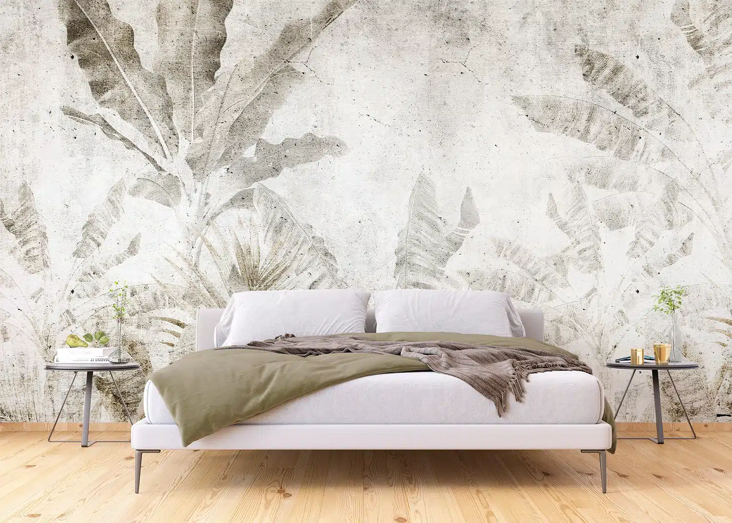 Custom Size Wall Mural Leaves Prints | Premium Non-Woven Wallpaper | FT5P3071 2