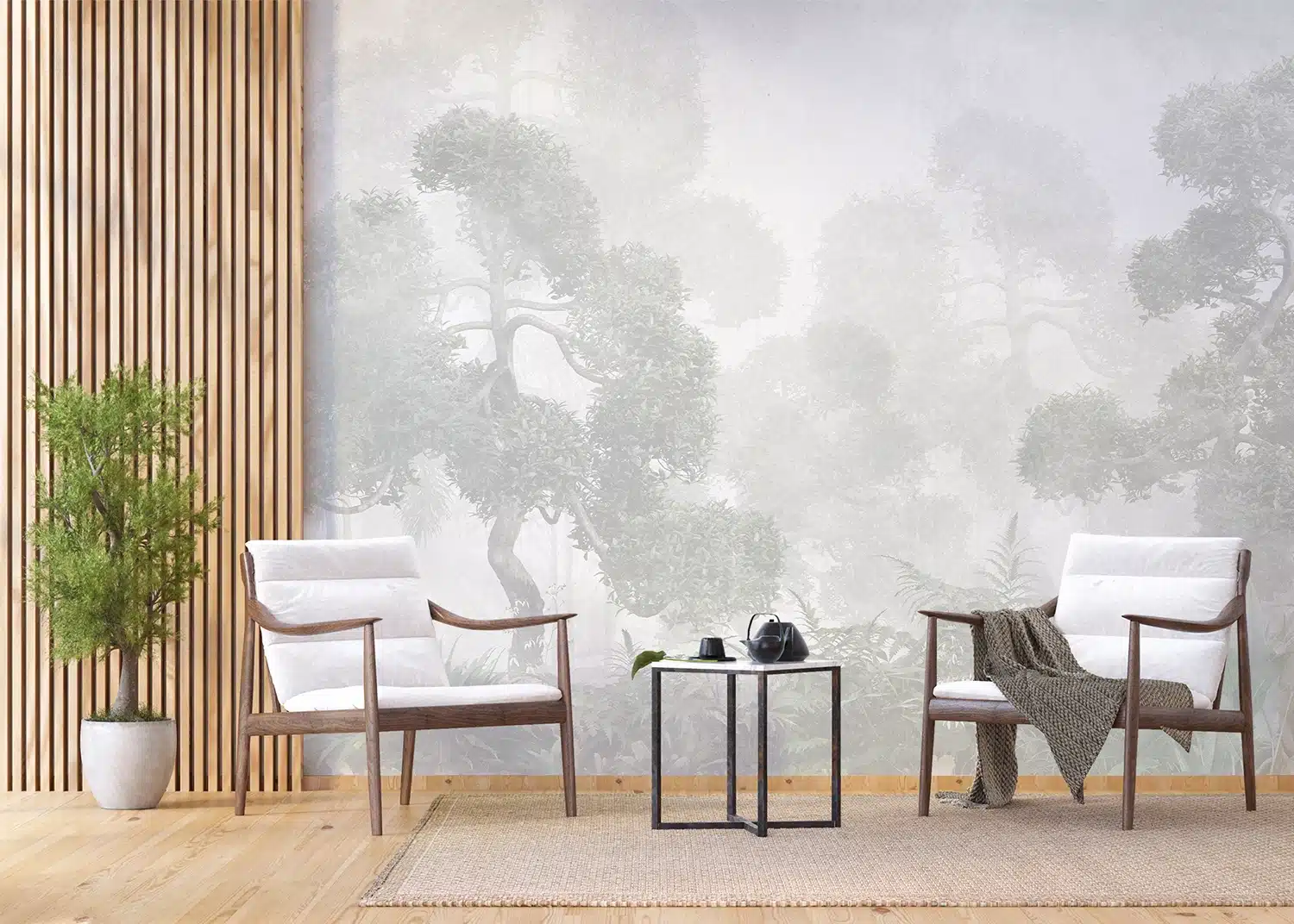 Custom Size Wall Mural Asian Garden | Premium Non-Woven Wallpaper | FT5P3075 6