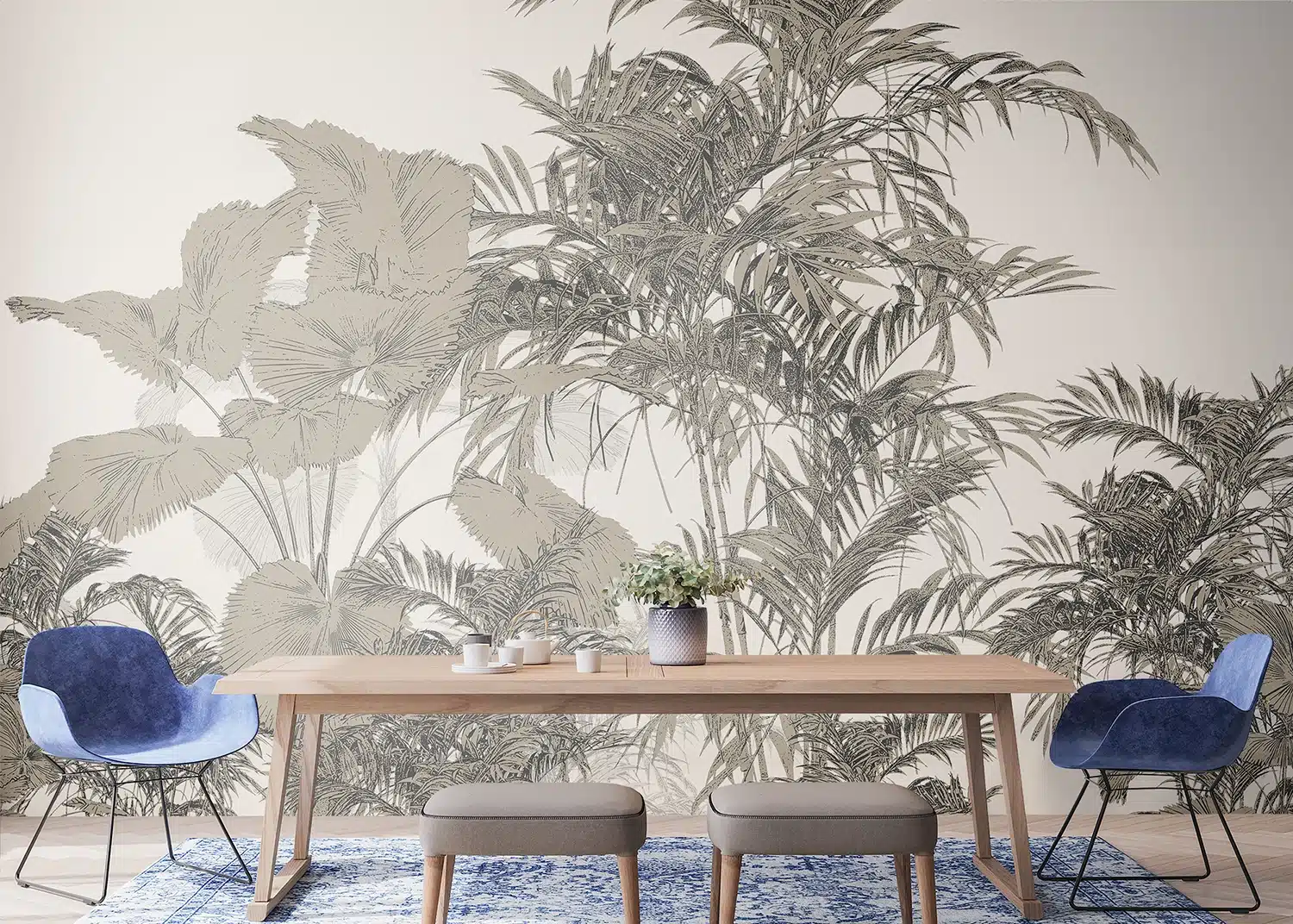 Custom Size Wall Mural Tropical Composition | Premium Non-Woven Wallpaper | FT5P3083 5