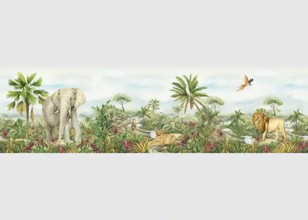 Dětská samolepící bordura na zeď Jungle | 5 m x 9.7 cm | WBD 8135