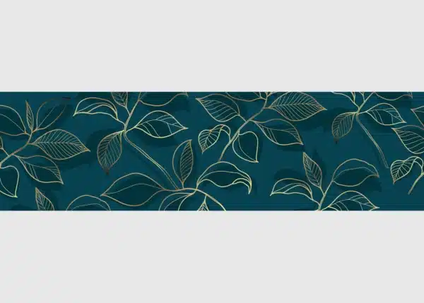 Samolepící bordura na zeď Zlatavé Listí | 5 m x 13.8 cm | WB 8403
